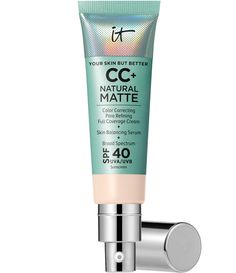 What It Is:CC+ Cream Natural Matte Foundation with SPF 40 is a shine-reducing and color-correcting full-coverage foundation&#x2C; skin-balancing serum and broad-spectrum sunscreen in one.It's Great For:Oily Skin&#x2C; Combination Skin&#x2C; Acne-Prone Skin&#x2C; Sensitive SkinWhy You'll Love It:CC+ Cream Natural Matte Foundation with SPF 40 delivers long-wear and hydrating full coverage&#x2C; 16&# Best Full Coverage Foundation, Project Pan, It Cosmetics Cc Cream, Medium Coverage Foundation, Foundation With Spf, Cream Foundation, Color Correcting, Full Coverage Foundation, It Cosmetics