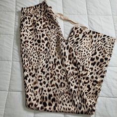 Victoria Secret Cheetah Print Pajama Pants Nwot Size: Xs Silky Soft Material Pet And Smoke Free Home Leopard Print Sleepwear For Summer Loungewear, Leopard Print Loungewear Bottoms, Leopard Print Loungewear Pants With Elastic Waistband, Leopard Print Long Pants For Loungewear, Leopard Print Wide Leg Loungewear Pants, Summer Leopard Print Loungewear Pants, Summer Loungewear Leopard Print Pants, Leopard Print Loungewear Pants For Summer, Leopard Print Pants For Summer Loungewear