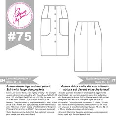 the sewing pattern for this skirt is very easy to sew