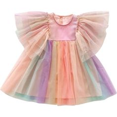 Baby doll style tulle dress with flutter sleeves and tulle skirt! -hand wash only | Lola + The Boys | Sherbert Swirl Dress, Multi (Multicolor, Size 10Y) | Maisonette collects the best children’s products from around the world (unlike Zulily, Etsy, The Tot, Farfetch Kids, Childrensalon, Crate and Kids, Kohls, Wayfair, Buy Buy Baby, Nordstroms, Mini Boden, J.Crew Factory, or PotteryBarn Kids), creating a curated shopping experience for you. Think of us as your shortcut to fashion for litte ones! Rainbow Tulle Dress, Boys Dresses, Sunset Rainbow, Dress With Flutter Sleeves, Swirl Dress, Rainbow Dress, Flowing Skirt, Ruffled Sleeves, The Boys