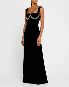 Giambattista Valli Crystal Bustier Sleeveless Velvet Maxi Dress | Neiman Marcus Fashion Magazine Photos, Velvet Maxi Dress, Velvet Maxi, Giambattista Valli, Fancy Outfits, Long Dresses, Velvet Dress, Top Designers, Evening Gown