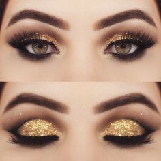 Machiaj Smokey Eyes, Eyeshadow For Blue Eyes, Best Eyeshadow, Gold Eyeshadow, Elf Makeup, Gold Makeup