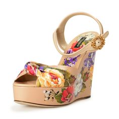 Dolce & Gabbana Women's Floral Multi-Color Leather Wedges Sandals Shoes Product Details Retail Value: $1150.00 This Is Authentic Dolce & Gabbana Women's Floral Multi-Color Leather Wedges Sandals Shoes Sku: Shoes-6568addd&Gbox Country/Region Of Manufacture Italy Material: Leather Heel In Inches: 5.15" Platform:1.5" Luxury Multicolor Sandals For Spring, Luxury Multicolor Heels For Summer, Luxury Multicolor Summer Heels, Luxury Multicolor Open Toe Sandals, Designer Multicolor Sandals, Designer Multicolor Formal Sandals, Designer Formal Multicolor Sandals, Luxury Multicolor Sandals For Formal Occasions, Luxury Multicolor Formal Sandals