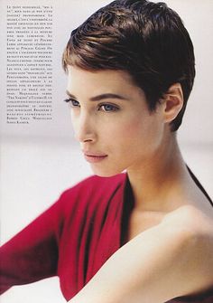 Popular Short Haircuts, Super Short Haircuts, Icon Style, Very Short Haircuts, Christy Turlington, Short Hair Styles Pixie