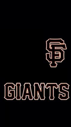 the san francisco giants logo on a black background