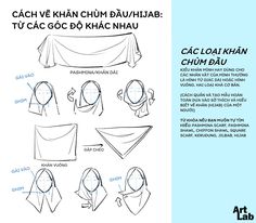 the instructions for how to wear a headscarf