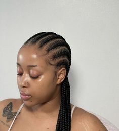 Black Women Straight Back Braids, Straight All Back Cornrows, Straight Cornrows Braids For Black Women, Natural Straight Back Cornrows, Medium Straight Back Cornrows, Slanted Cornrows Braids, Long Small Cornrows, Strait Back Cornrows, 12 Cornrows Braids