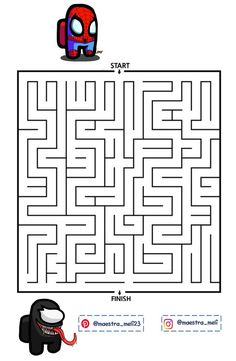 a maze game with an elephant and spiderman