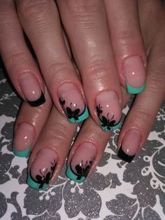 Short Nails Colorful French, French Tip Nail Inspo With Design, 2008 Nails, 2010 Nails, 2000s Nail Art, Really Short Nails, Lemon Nails, Heart Nail Designs, Punk Nails