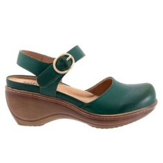 Casual | Softwalk Women's Mabelle Clogs, Green, 11N Women's Clogs, Womens Sandals Wedges, Shoe Carnival, Womens Clogs, Wedge Heels, Wedge Sandals, Women's Shoes Sandals, Dark Green, Open Toe