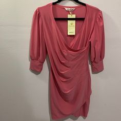 *New With Tags* Size M, But Fit More Like Xs/S (From Mainland China ) 93%Polyester 7%Spandex 33 Inches In Length Not Lined Spring Bodycon Dress With Short Sleeves, Fitted Mini Dress With Half Sleeve For Evening, Fitted Half Sleeve Mini Dress For Evening, Spring Ruched Dress With 3/4 Sleeve, Spring Midi Dress With 3/4 Sleeves And Stretch, Pink Fitted Midi Dress With Half Sleeves, Fitted Midi Dress With 3/4 Sleeves For Night Out, Spring Half Sleeve Mini Dress For Night Out, Fitted Ruched Dress With Half Sleeves