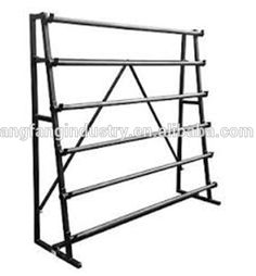 an aluminum scaffold with four sections and three sides, suitable for display purposes