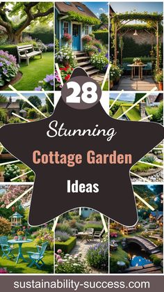 28 Stunning Cottage Garden Ideas For A Cozy Retreat Cottage Core Garden Ideas, Cottage Style Backyard, Cottage Garden With Greenhouse, Cottage Landscaping Ideas, Cottage Garden Design Layout Landscaping, Cottage Garden Decor, Cottage Garden Pond Ideas, Cottage Core Yard Ideas, How To Plant A Cottage Garden