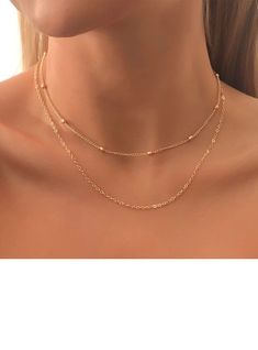 JJ's House Necklaces Daily 1 PC Minimalist Bridesmaid Layer Necklace Alloy 17.72\"(Approx.45cm) Gold Wedding & Party Jewelry. #JJ's House #Necklaces #Daily #1PC #Minimalist #Bridesmaid #LayerNecklace #Alloy #Gold #Wedding&PartyJewelry Hoco Jewelry, Gold Wedding Party, Minimalist Bridesmaid, Gold Bridesmaid Jewelry, House Minimalist, Simple Gold Necklace, Boyfriend Necklace, Gold Necklace Simple, Layer Necklace