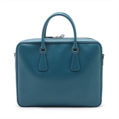 Brand Prada Type business bag Accessories d Sheldor Strap Material Leather Color Blue Condition rank AB Size W approximately 36 x H approximately 28 x D approximately 6.5 Wheel height: approximately 8 Shell height: approximately 54 Chanel Designer, Dior Designer, Prada Saffiano, Louis Vuitton Designer, Business Bag, Casual Backpack, Fendi Bags, Blue Bags, Prada Bag