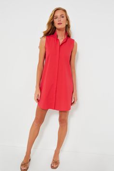 Red Sleeveless Charlie Dress | Tuckernuck Italy Summer, Cocktail Attire, Poplin Dress, Day To Night, Fashion Spring, A Stand, Weekend Wear, White Sleeveless, To Night