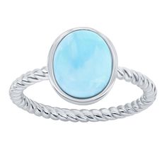 Add a pop of color to your ensemble with this Nautica Rocks larimar rope band ring. Click on this JEWELRY & WATCHES GUIDE to learn about fit, styles, materials and more! Add a pop of color to your ensemble with this Nautica Rocks larimar rope band ring. Click on this JEWELRY & WATCHES GUIDE to learn about fit, styles, materials and more! FEATURES Width: 12 mm x 13 mm Shank style: solitaire Band fit: rounded Metal: sterling silver Plating: sterling silver Finish: polished Packaging: boxed Nickel Larimar Jewelry Rings, Solitaire Bands, Summer Rings, Larimar Ring, Larimar Jewelry, Stylish Rings, Cubic Zirconia Jewelry, Rope Design, Sterling Silver Cross