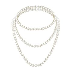 PRICES MAY VARY. Elegant Pearl Necklace: This necklace features a lustrous strand of 8mm pearls that exudes timeless sophistication and elegance. Hypoallergenic Design: this necklace is hypoallergenic, ensuring a comfortable wear for sensitive skin. Versatile Length: With a generous length of 180cm (approximately 70 inches), this necklace offers versatility to be worn as a single, double, or triple strand. Effortless Style: Whether paired with a casual outfit or formal attire, this pearl necklac Cheap Vintage Single Strand Pearl Necklace, Classic Pearl Chain Beaded Necklace For Party, Elegant Party Necklace With 108 Beads, Elegant Necklace With 108 Beads For Party, Elegant Wedding Necklace With 108 Beads, Classic Adjustable Pearl Necklace For Party, Elegant Pearl Jewelry With 8mm Beads, Elegant Long Necklace With 8mm Beads, Elegant Formal Beaded Necklaces With 8mm Beads