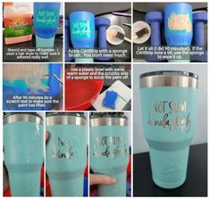 the instructions for how to make a custom tumbler cup