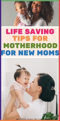 the motherhood for new moms book cover is shown with two women and one baby