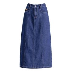 Introducing our casual long denim skirt from the 2023 Autumn Collection a blend of classic and modern vibe to take your fashion game to the next level!Why You'll Love ItFeaturing a medium wash. long length. high-waist design and zipper & button closure. this denim skirt is the perfect addition to your wardrobe. Its unique combination of classic style and modern design ensures you will look effortlessly stylish and be ready for any occasion.Distinctive Features: Casual Style: Whether it's a day o