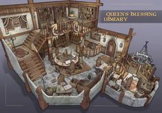 the interior of an old - fashioned library with lots of furniture