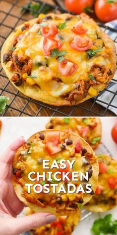 Easy Chicken Tostadas, quick dinner, weeknight dinner recipes Easy Healthy Winter Dinners, Weeknight Dinner Easy Families, East Dinner Ideas Family, Simple Dinner Recipes Healthy, Easy Fall Weeknight Dinners, Tostados Recipe, Healthy Dinner Ideas Easy, Few Ingredient Dinners, Easy 30 Minute Meals