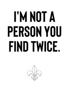 the words i'm not a person you find twice are in black and white