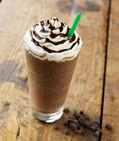 there is a drink with whipped cream and chocolate