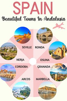 Pinterest pin for prettiest places in southern Spain Spain Places To Visit, Portugal Vacation, Places In Spain, Andalusia Spain