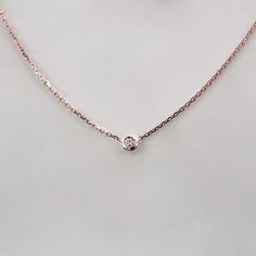 Sterling Silver Solitaire Diamond Necklace by cestsla on Etsy Classic 14k Rose Gold Solitaire Necklace, Minimalist Rose Gold Solitaire Necklace With Round Cut, Classic Rose Gold 14k Solitaire Necklace, Rose Gold Diamond Necklace For Anniversary, Minimalist Rose Gold Round Cut Solitaire Necklace, Classic Rose Gold Solitaire Necklace, Rose Gold Solitaire Necklace With Single Cut Cubic Zirconia, Rose Gold Sterling Silver Diamond Necklace With Round Cut, Rose Gold Diamond Necklace With Single Round Cut