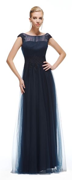 Modest navy blue prom dresses cap sleeves evening gowns formal dresses pageant dresses Modest Prom Dresses Long, Blue Long Prom Dresses, Dresses With Cap Sleeves, Prom Dresses Long Modest, Cap Sleeve Evening Gowns, Modest Prom Dresses, Cap Sleeve Prom Dress, Navy Blue Prom Dresses, Trendy Dresses Summer