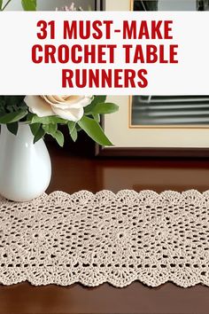 Easy and Gorgeous Table Runner Crochet Designs Crochet Doily Runner Patterns, Granny Table Runner Crochet, Free Crochet Patterns For Table Runners, Crocheted Tablecloths Free Patterns, Christmas Table Runners Crochet Patterns Free, Crochet Table Runner Free Pattern Modern Diagram, Crochet Pattern Table Runner, Free Crochet Runner Patterns, Crochet Patterns For Table Runners