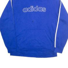 Item is in used condition. Small mark to front and sleeve. Missing drawstring. >Size: M >Armpit To Armpit: 24" >Armpit To Cuff: 21" >Collar To Hem: 27" Blue Pullover, Adidas Hoodie, Wholesale Shoes, Beauty Bag, Cardigan Coat, Active Wear Tops, Board Shorts, Eyewear Sunglasses