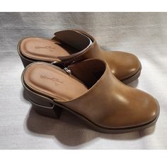 Universal Thread Women's Tan Clogs, Size 8.5 . With Tags, Great Condition. A Few Marks, Minor. No Other Damage, Great Condition And Clean. Synthetic Slip-on Mules With Heel Loop, Synthetic Mules With Heel Loop And Round Toe, Synthetic Closed Toe Clogs With Heel Loop, Comfortable Clogs With Stacked Heel And Round Toe, Medium Width Slip-on Mules With Heel Loop, Stacked Heel Leather Mules In Medium Width, Medium Width Slip-on Mules With Stacked Heel, Casual Closed Toe Mules Medium Width, Medium Width Stacked Heel Slip-on Mules