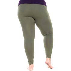 Boost your confidence with this curve-loving skinny leggings to add flirty and flattering elegance to your outfit. Whether you pair it with a top or a mini dress, this simple silhouette will support and accentuate your body’s every move. Constructed with a high-quality polyester and spandex blend, high rise waist band with tummy control capabilities, you will never want to take these leggings off. One size fit most with an inseam of 24 inches. Versatile Stretch Green Leggings, Green Elastane Leggings, Tight Green Elastane Yoga Pants, Green Tight Elastane Yoga Pants, Plus Size White, Simple Silhouette, Solid Leggings, White Mark, Diy Costumes