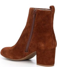 Gianni Bini Jaydennn Suede Block Heel Booties | Dillard's Spring Suede Boots With Zipper Closure, Suede Boots With Zipper Closure For Spring, Suede Boots With Zipper Closure Medium Width, Medium Width Suede Boots With Zipper Closure, Suede Boots With Zipper Closure, Suede Block Heels, Gianni Bini, Nice Shorts, Dillard's