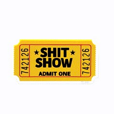 🎪 Are you tired of life's unexpected curveballs? Want to commemorate those moments when everything seems to go haywire? Look no further! Our "Ticket to the Sh*t Show" sticker is here to celebrate those epic fails, laughable mishaps, and all the times you've thought, "Is this real life?"🎟️ This sticker is more than just a sticker; it's a badge of honor for surviving the rollercoaster that is existence. Slap it on your laptop, water bottle, or forehead (we don't judge), and show the world that y Custom Stickers Design, What To Put Stickers On, Cute Stickers Quotes, Funny Sticker Design, Fun Stickers Design, Funny Sticker Quotes, Cool Stickers Printable, Funny Cute Stickers