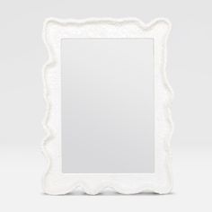 made goods nora mirror Textured Mirror, Resin Mirror, Mirror Texture, White Rectangle, Jack And Jill Bathroom, Cool Mirrors, Abstract Shape, Jack And Jill, Rectangular Mirror