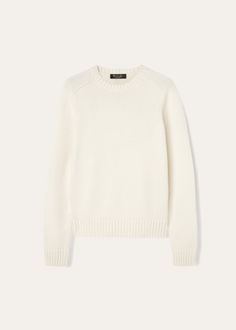 Comfortable, regular-fit crewneck made from extremely lightweight, fluffy baby cashmere. This versatile, minimalist, feminine style is defined by a wide crewneck. Minimalist Feminine Style, Best Wallet, Leather Denim, Leather Shirt, Loro Piana, Denim Trousers, Cashmere Sweater, White Sweaters, Leather Coat