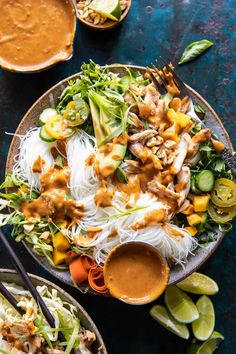 Chicken Spring Roll, Half Baked Harvest Recipes, Spring Roll Bowls, Chicken Spring Rolls, Spring Recipe, Peanut Chicken, Chicken Sweet Potato, Spring Roll, Harvest Recipes