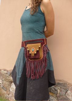 Leather Handmade, good quality Waist bag Leather Pouch Bag With Pockets, Brown Pouch Bag With Pockets, Brown Festival Bag With Removable Pouch, Handmade Pouch Belt Bag For Travel, Red Leather Festival Bag, Leather Bag With Removable Pouch For Festivals, Rectangular Bags With Pockets For Festivals, Leather Mobile Phone Bag For Festivals, Festival Shoulder Bag For Mobile Phone