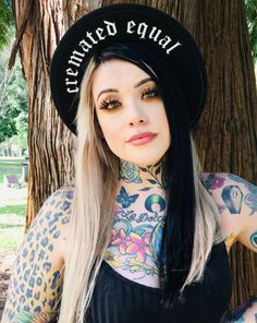 "Welcome to Witchwood's brand new hat line! These wide brim hats are made of sturdy vegan felt and are all hand printed.   Vegan Felt Size: 22.5\" (but size is adjustable and can be sized down, inside the hat) Brim - 2.5\" wide Hat Color - Black Print Color - White" Black Wide Brim Hat Outfit, Wide Brim Hat Outfit, Brim Hat Outfit, Witch Horror, Black Wide Brim Hat, Black Fedora Hat, Goth Witch, Hippie Designs, Black Fedora