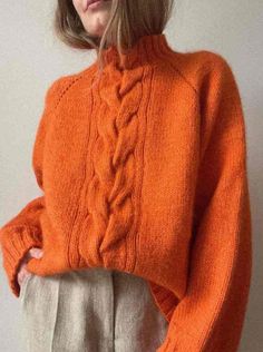 Busan sweater by Aegyo Knit, No 1 + Silk Mohair yarn kit (excl pattern) Knitting kits Aegyo Knit Oversize Pullover, Orange Sweater, Knitting Gauge, Mohair Yarn, Embroidery Patterns Free, Knitting Kits, Oversized Pullover, Knitting For Kids, Light Sweater