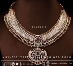 Ravvala Necklace Diamond Necklace Ancient Indian Jewelry Pure Silver Jewelry Indian Wedding Jewelry Diamond Necklace NIHIRA-SHABURIS - Etsy Silver Jewelry Indian, Diamond Ornaments, Jewelry Indian Wedding, Maggam Work Blouse, Blouse Designer, Silver Jewellery Indian, Banarasi Silk Saree, Silver Collection, All Gems