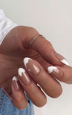 2d Nails, White Tip Nails, Chic Nail Designs