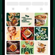 the food delivery app is displayed on an iphone screen, with multiple images and text