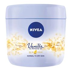 Would you like to experience the indulging care of oils in a fast-absorbing cream? Try this nourishing lotion with Almond Oil and the delicate scent of vanilla. NIVEA Oil in Cream Vanilla & Almond Oil is enriched with precious Almond Oil that is carefully blended into a fast-absorbing body cream. Get over 24 hours of deep moisture for your skin without any greasy skin feeling. Indulge your senses with a rich vanilla scent. Your skin is left feeling irresistibly smooth and beautifully radiant all day long. The ingredients for this lotion have been carefully selected and the skin compatibility has been dermatologically approved. * Precious Almond oil carefully blended in a fast absorbing cream * Indulge your senses with a rich vanilla fragrance * For 24h+ deep moisture with no greasy feeling Nivea Vanilla Lotion, Nivea Vanilla, Desire List, Vanilla Body Lotion, Greasy Skin, Body Lotion Cream, Vanilla Scent, Body Smells, Baby Lotion