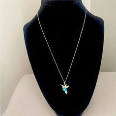 Sterling Silver Blue Bird Necklace Bird Necklace, Silver Blue, Blue Bird, Blue And Silver, Womens Jewelry Necklace, Color Blue, Jewelry Necklaces, Womens Sizes, Necklaces