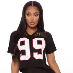 This Is A “99” Top From Fashion Nova Short Sleeve V-Neck Mesh Material On Front & Back Top Portion Of Shirt Size = Medium Summer V-neck Streetwear Tops, Black V-neck Top For Night Out, Black V-neck Crop Top For Spring, Stretch V-neck Top For Streetwear, Summer Streetwear V-neck Tops, V-neck Tops For Summer Streetwear, Trendy V-neck T-shirt For Night Out, Spring V-neck Tops For Streetwear, V-neck T-shirt For Spring Streetwear